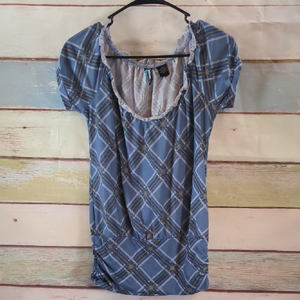 Weavers Blue Plaid Women's Top